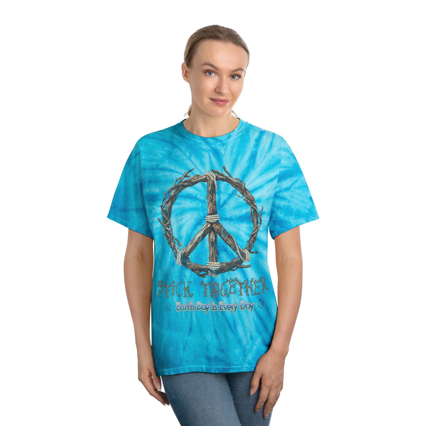 Stick Together Earth Day- Unisex Tie Dye T-Shirt