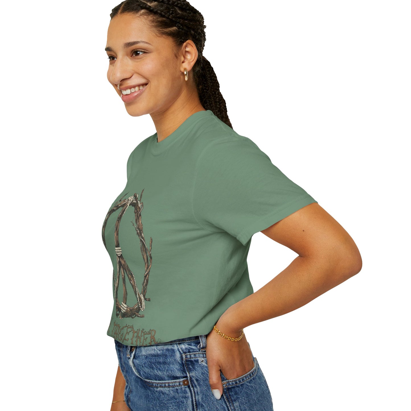 Stick Together Earth Day 2025 Unisex T-Shirt - Side Walk Flowers x Stick Nation