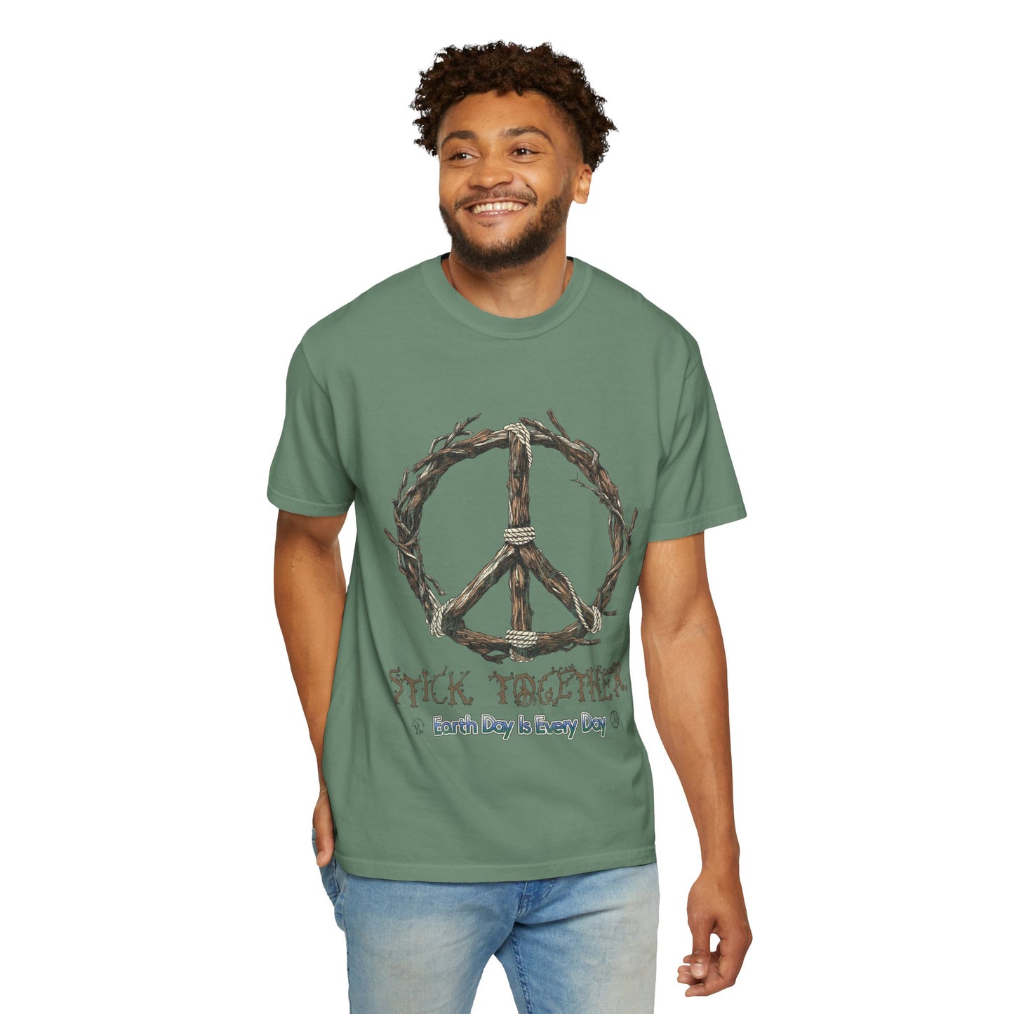 Stick Together Earth Day 2025 Unisex T-Shirt - Side Walk Flowers x Stick Nation