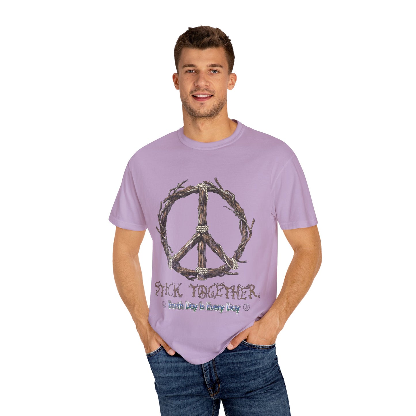 Stick Together Earth Day 2025 Unisex T-Shirt - Side Walk Flowers x Stick Nation