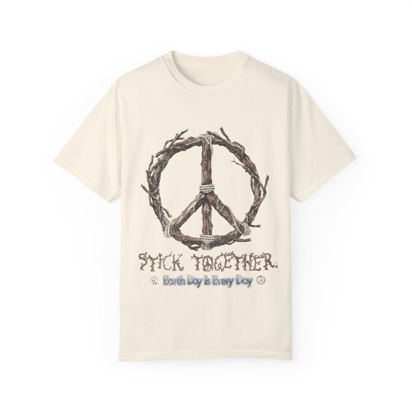 Stick Together Earth Day 2025 Unisex T-Shirt - Side Walk Flowers x Stick Nation