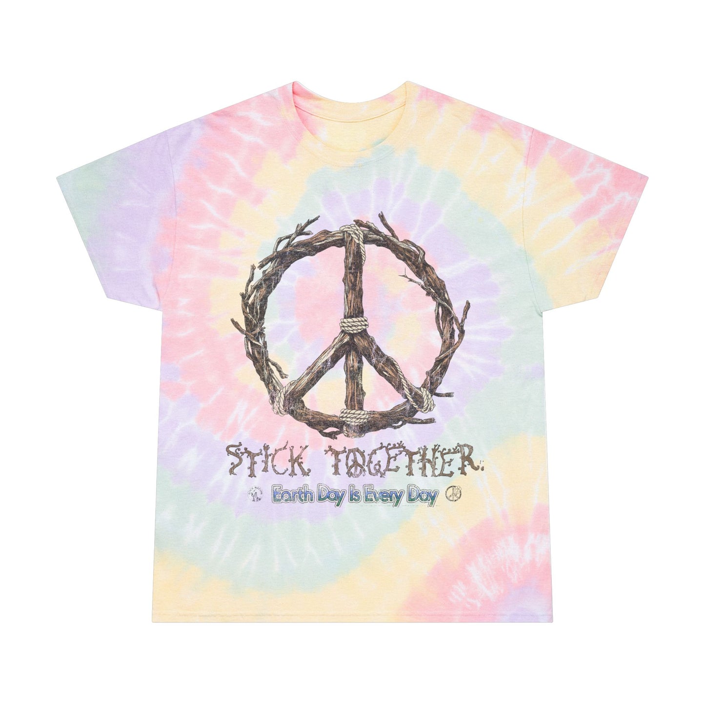 Stick Together Earth Day 2025 - Unisex Tie Dye T-Shirt