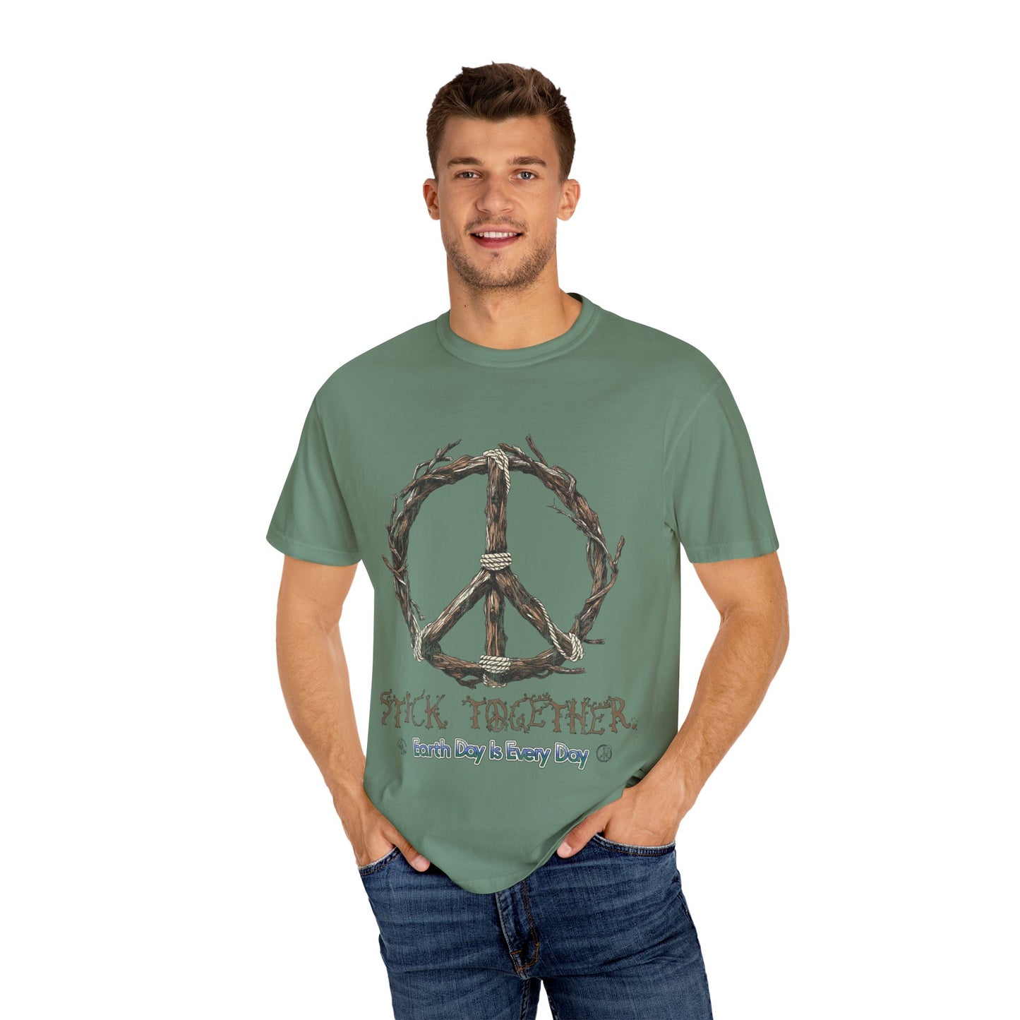Stick Together Earth Day 2025 Unisex T-Shirt - Side Walk Flowers x Stick Nation