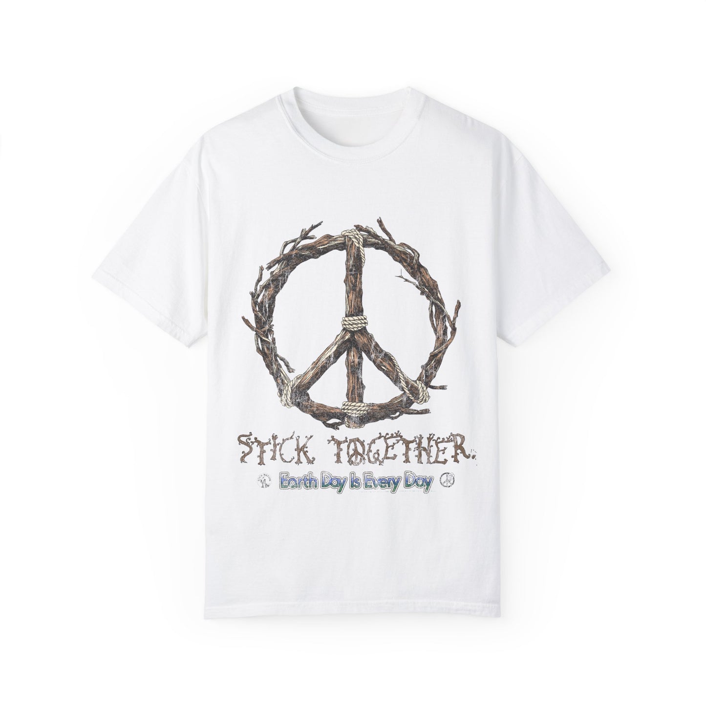 Stick Together Earth Day 2025 Unisex T-Shirt - Side Walk Flowers x Stick Nation