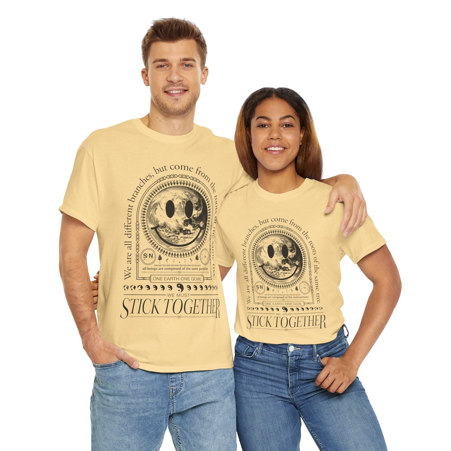 Smiley Face Stick Together Unisex T-Shirt