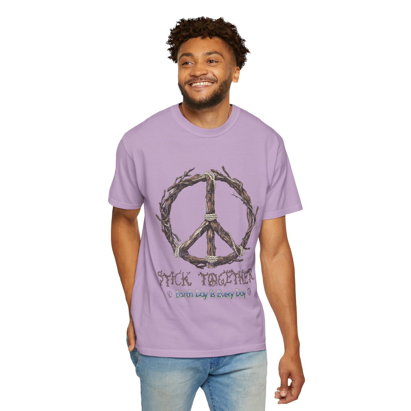 Stick Together Earth Day 2025 Unisex T-Shirt - Side Walk Flowers x Stick Nation