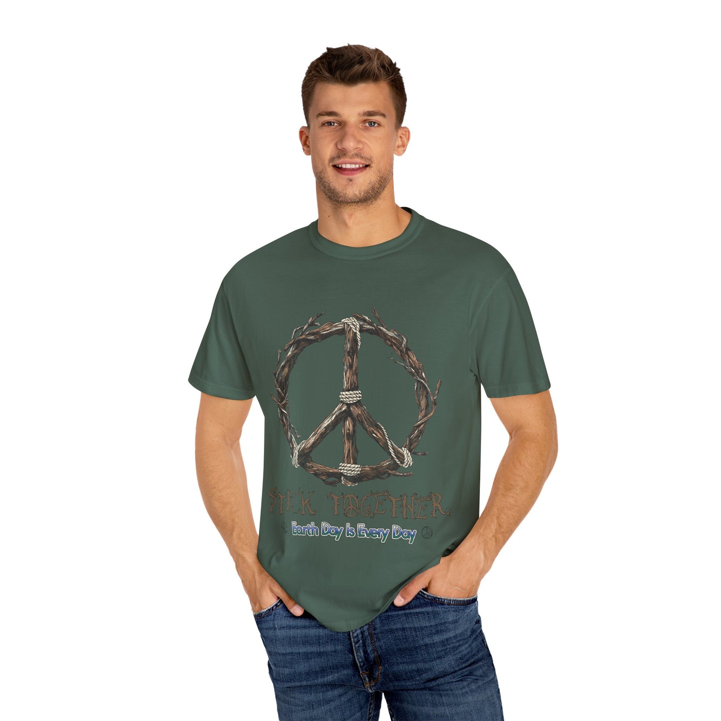 Stick Together Earth Day 2025 Unisex T-Shirt - Side Walk Flowers x Stick Nation