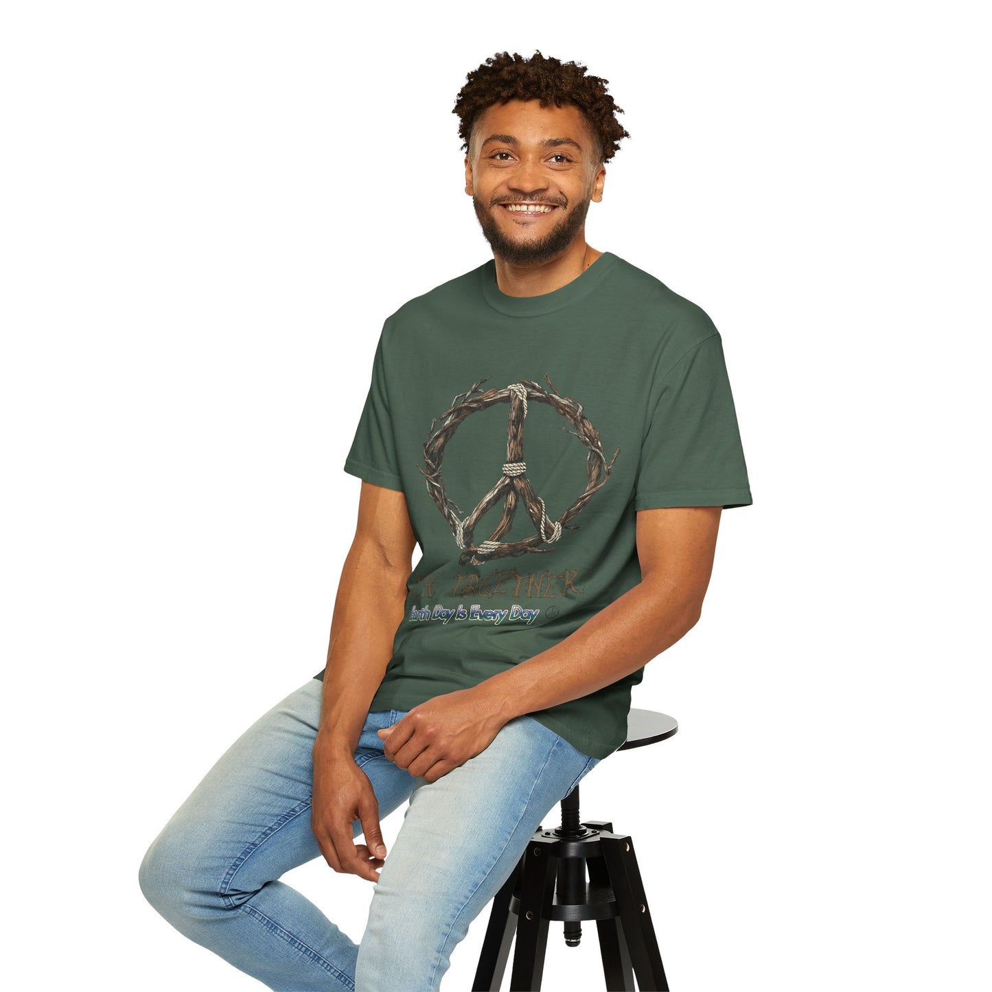 Stick Together Earth Day 2025 Unisex T-Shirt - Side Walk Flowers x Stick Nation