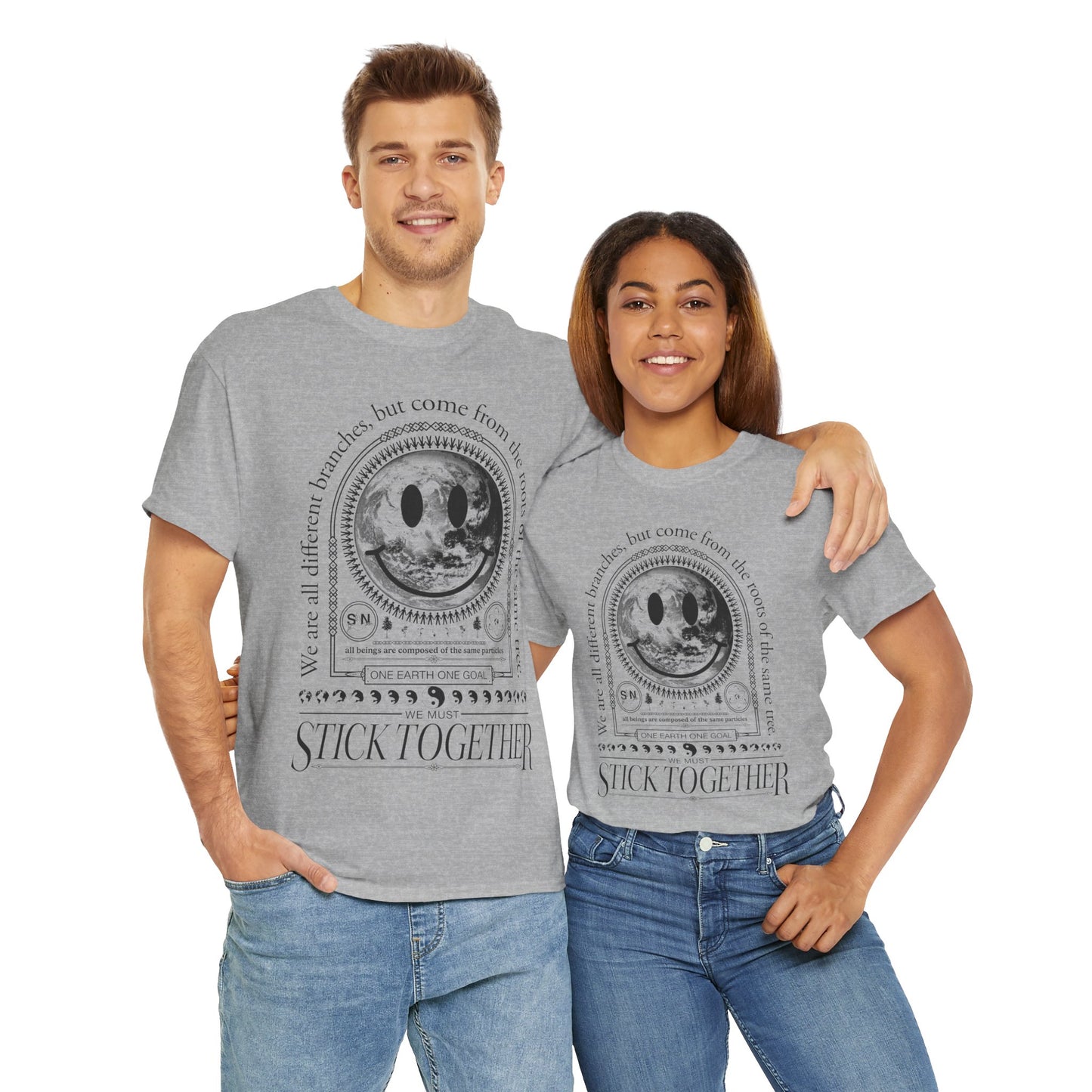 Smiley Face Stick Together Unisex T-Shirt