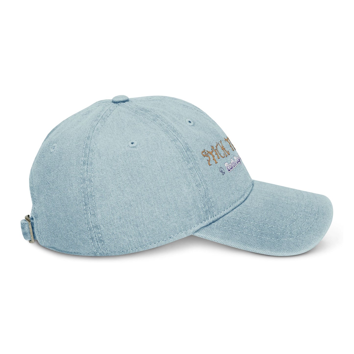 Stick Together Embroidered Denim Dad Hat
