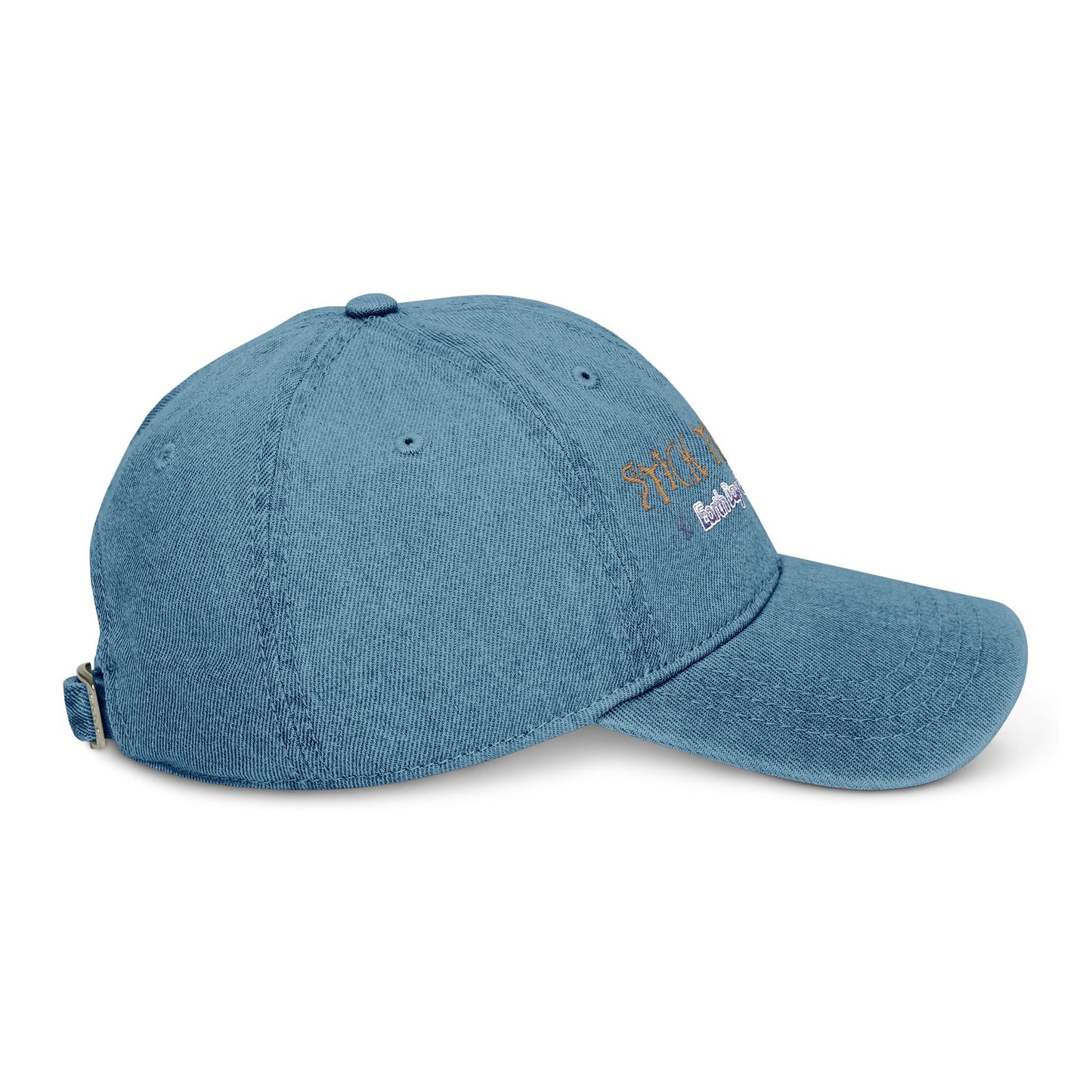 Stick Together Embroidered Denim Dad Hat
