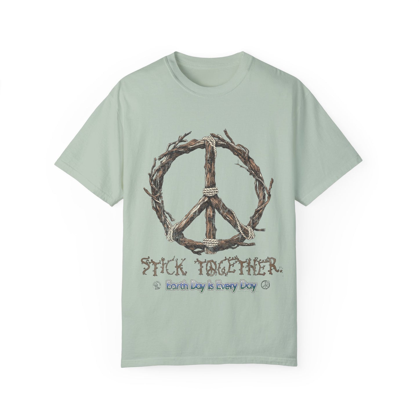 Stick Together Earth Day 2025 Unisex T-Shirt - Side Walk Flowers x Stick Nation