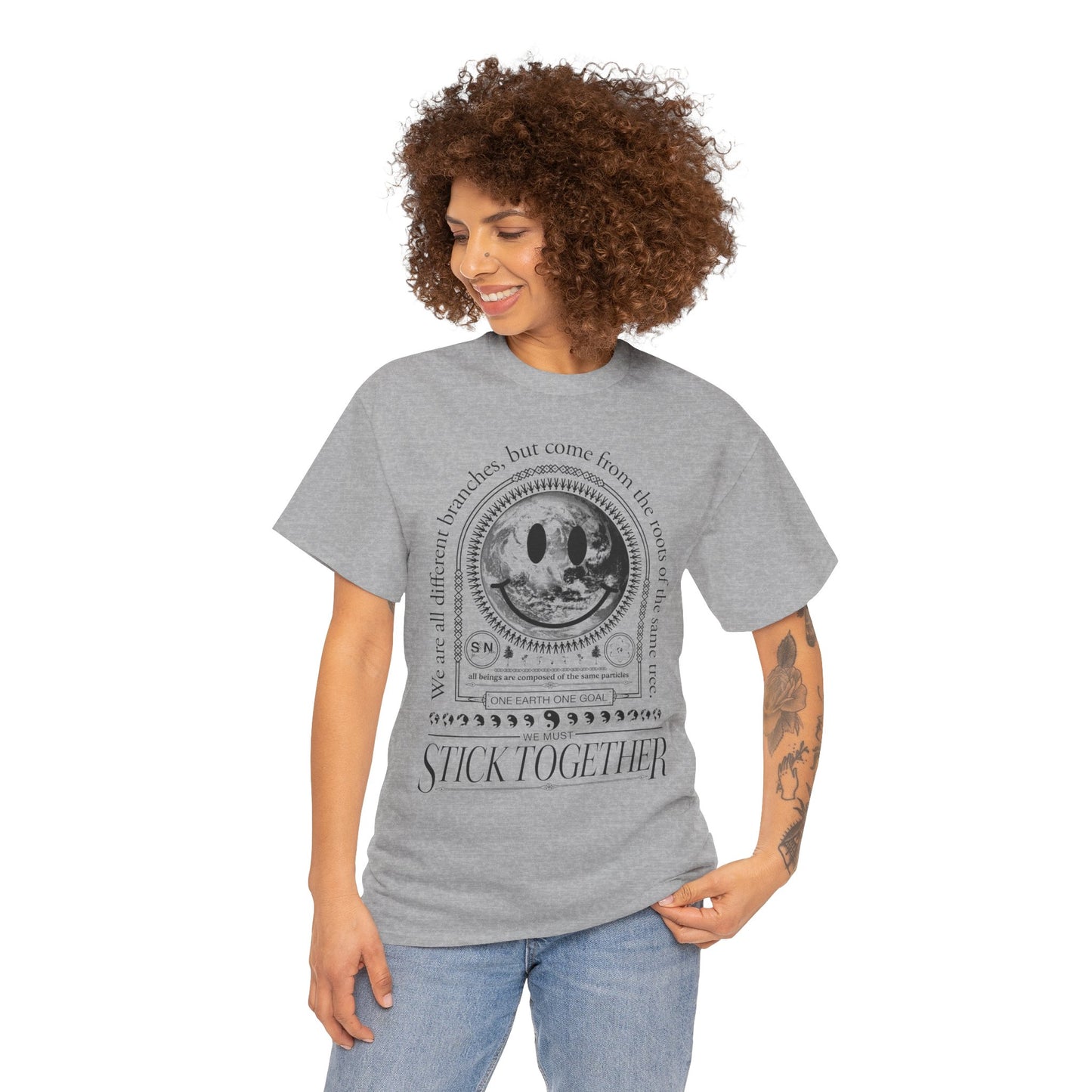 Smiley Face Stick Together Unisex T-Shirt