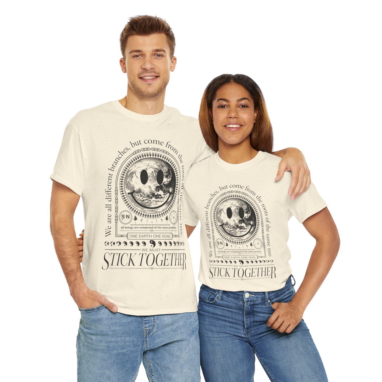 Smiley Face Stick Together Unisex T-Shirt