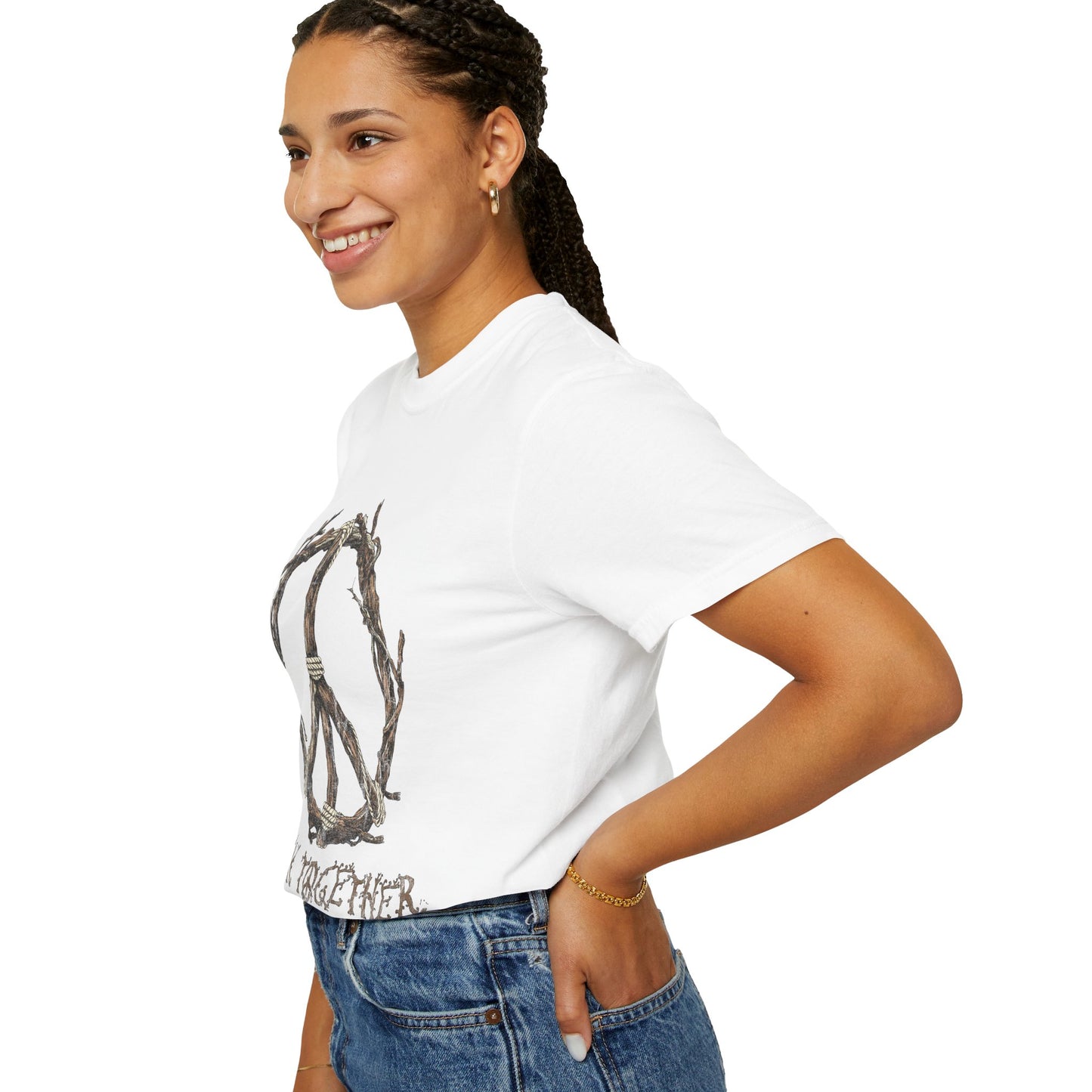 Stick Together Earth Day 2025 Unisex T-Shirt - Side Walk Flowers x Stick Nation