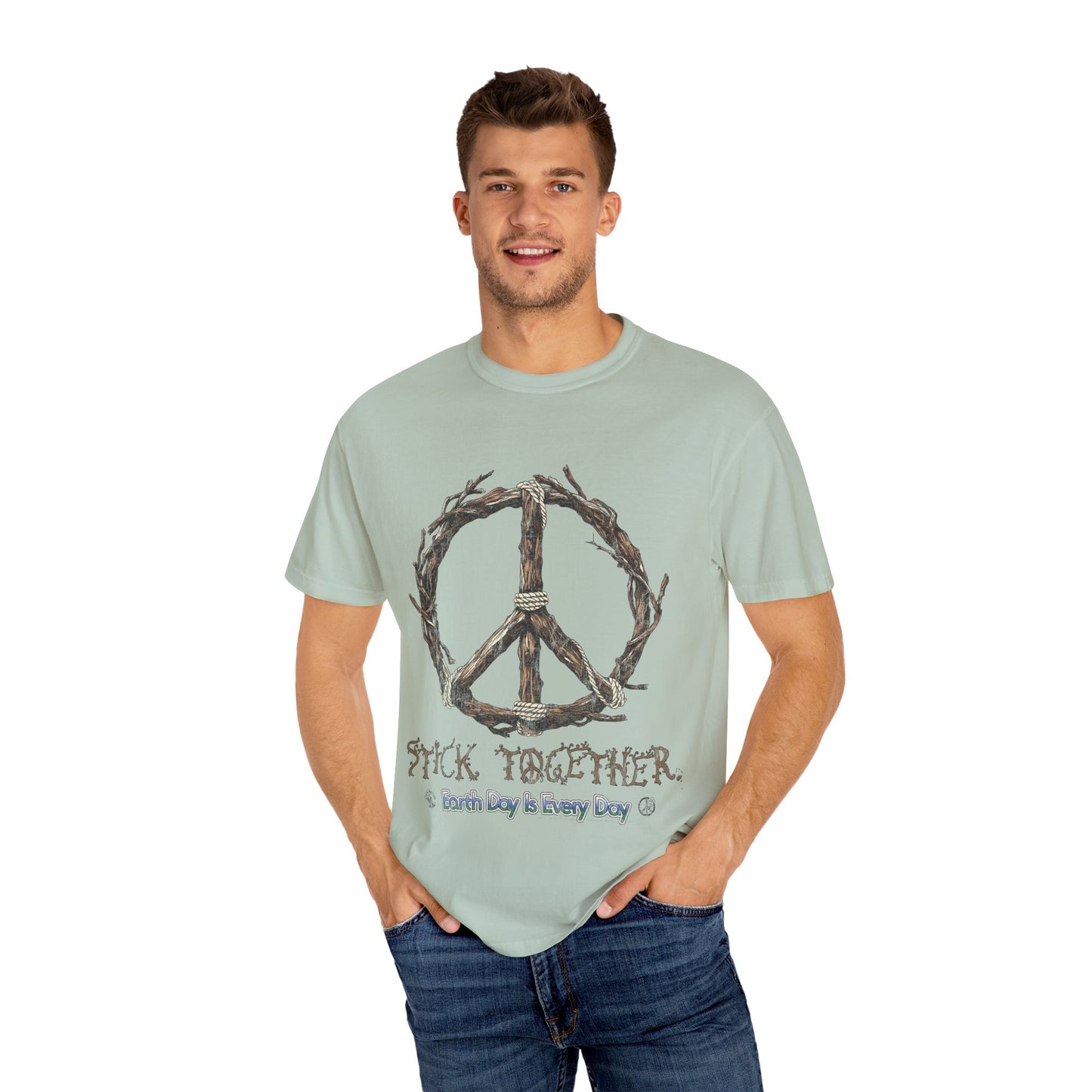 Stick Together Earth Day 2025 Unisex T-Shirt - Side Walk Flowers x Stick Nation
