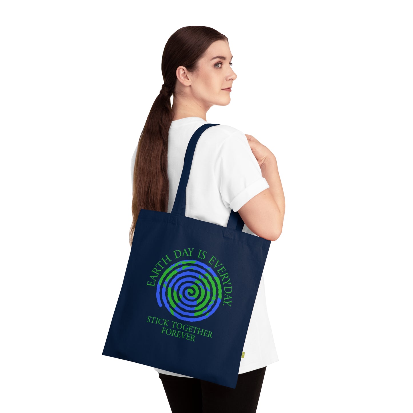 Spiral Earth Day 2025 - Organic Canvas Tote Bag