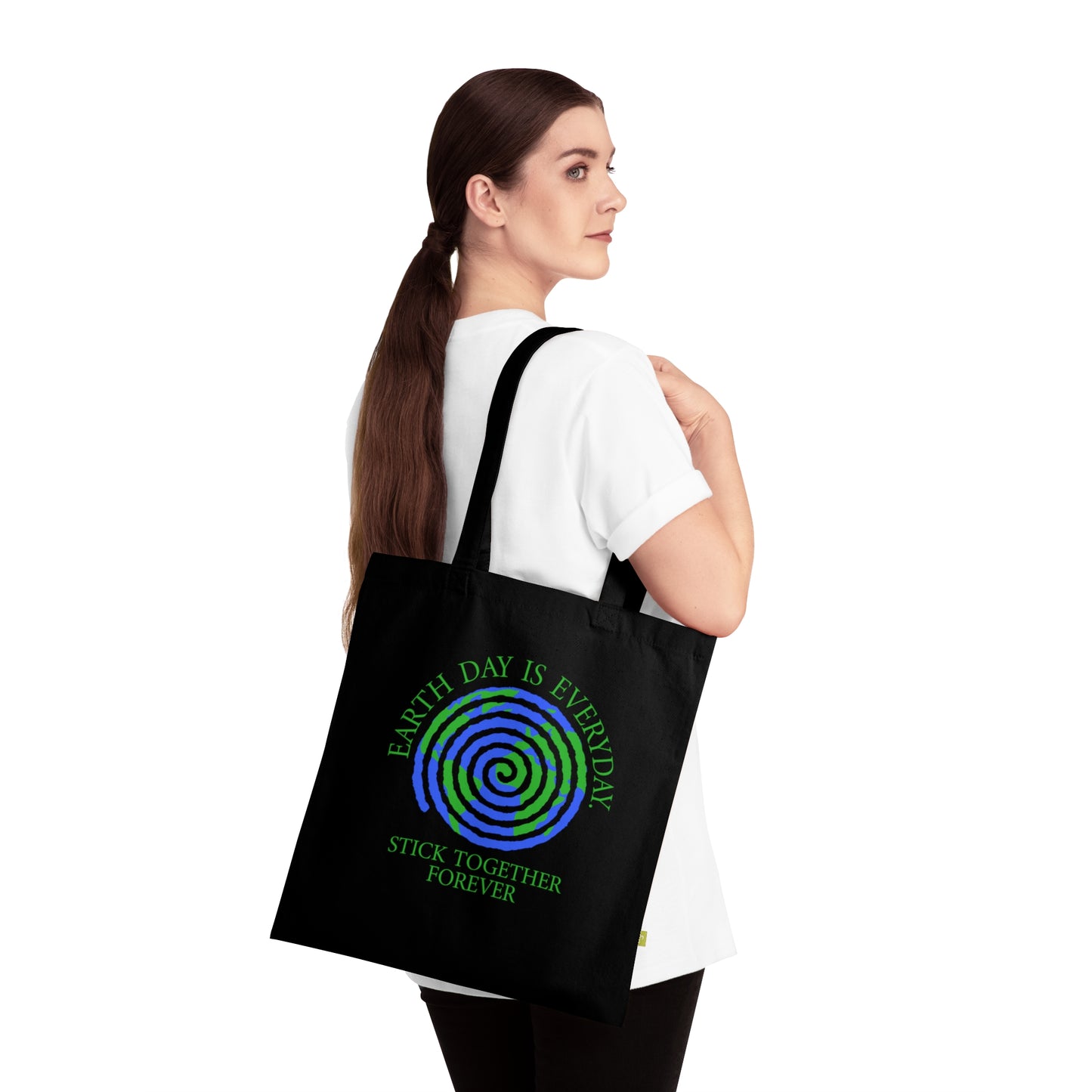 Spiral Earth Day 2025 - Organic Canvas Tote Bag