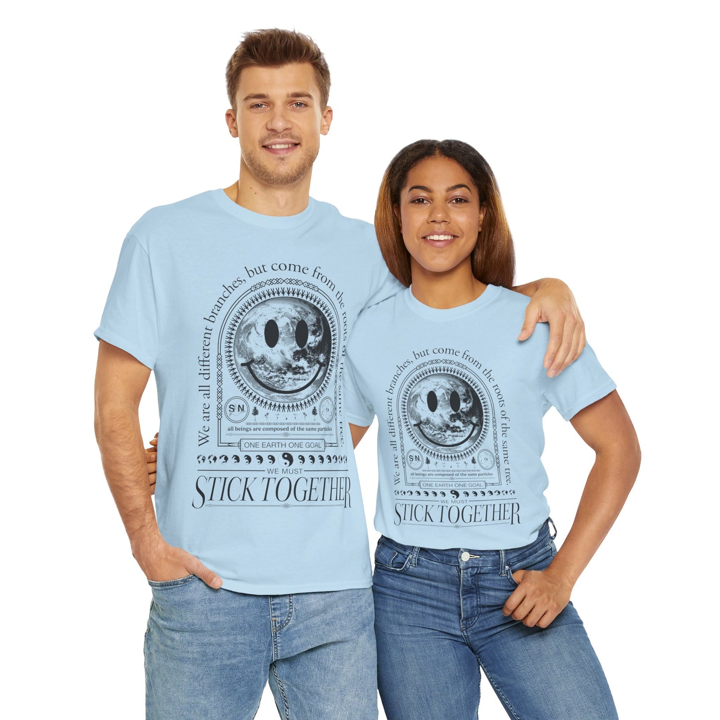Smiley Face Stick Together Unisex T-Shirt