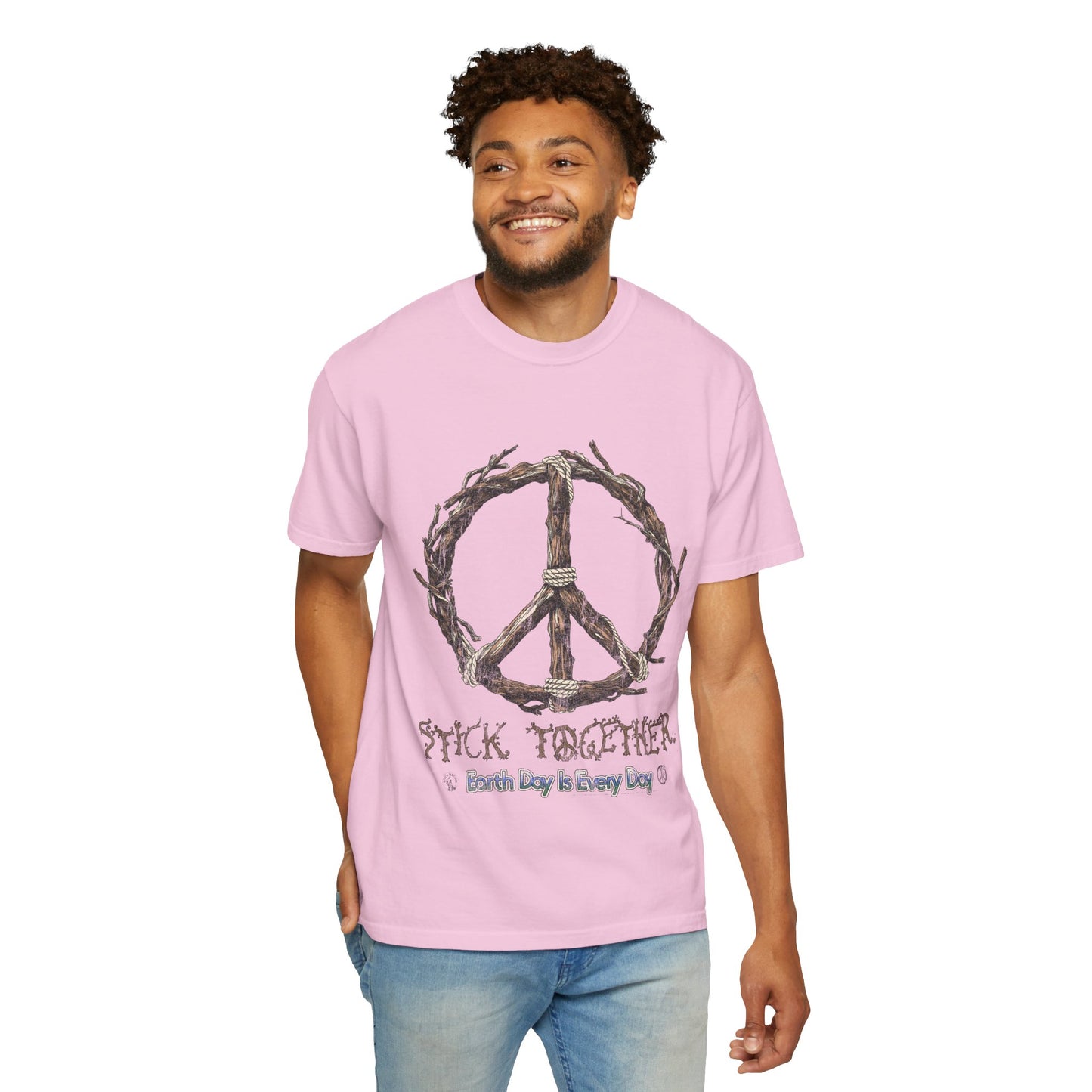 Stick Together Earth Day 2025 Unisex T-Shirt - Side Walk Flowers x Stick Nation