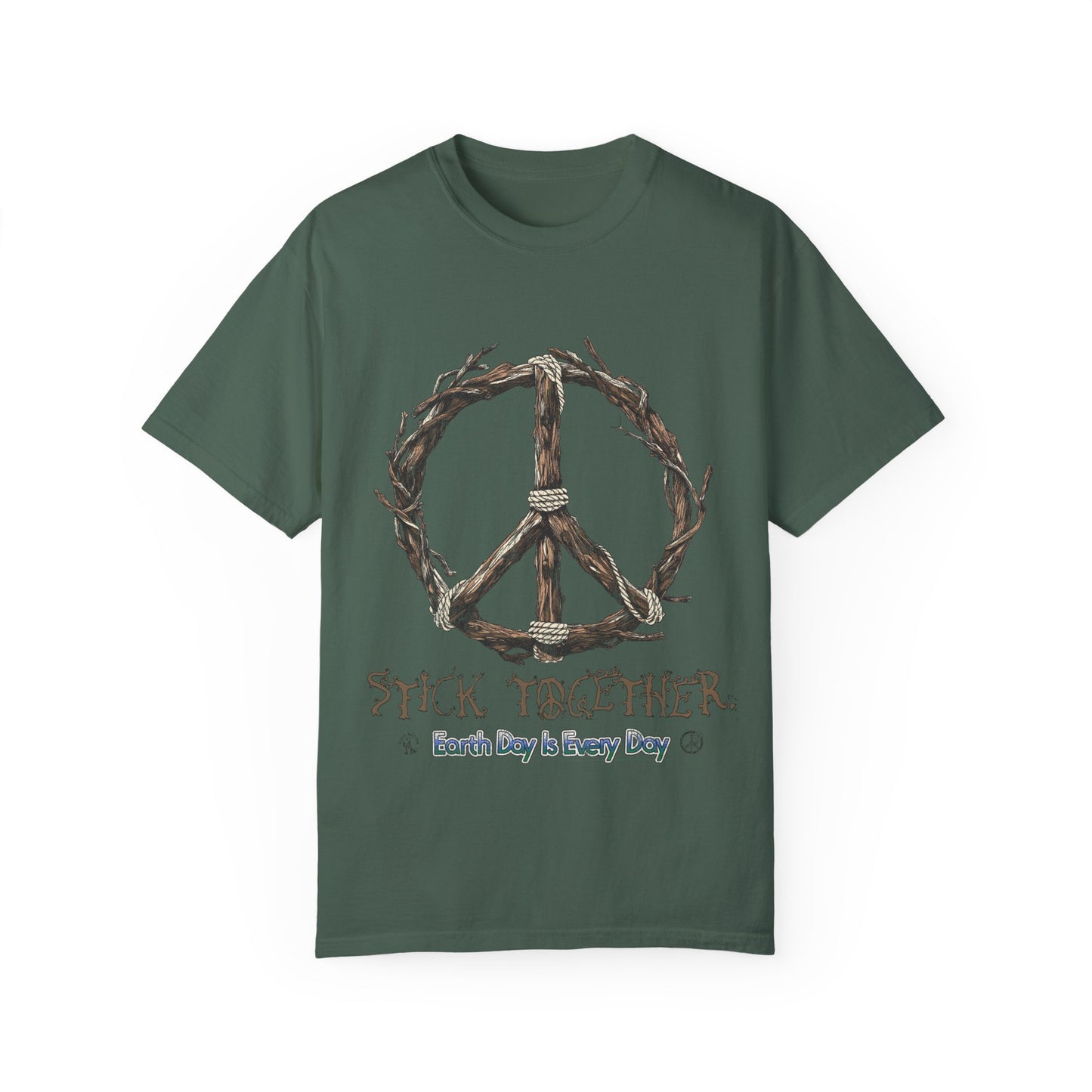 Stick Together Earth Day 2025 Unisex T-Shirt - Side Walk Flowers x Stick Nation