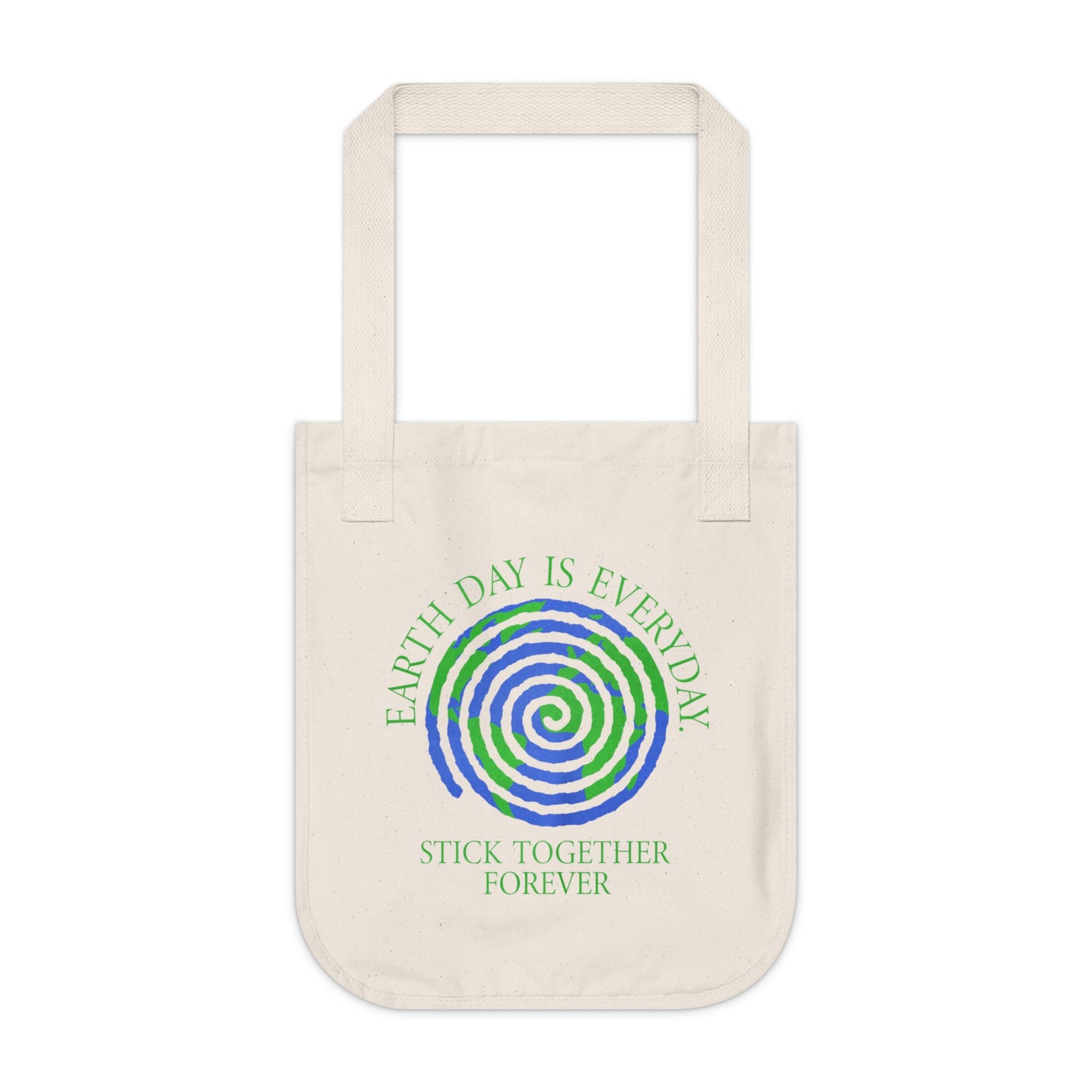 Spiral Earth Day- Organic Canvas Tote Bag