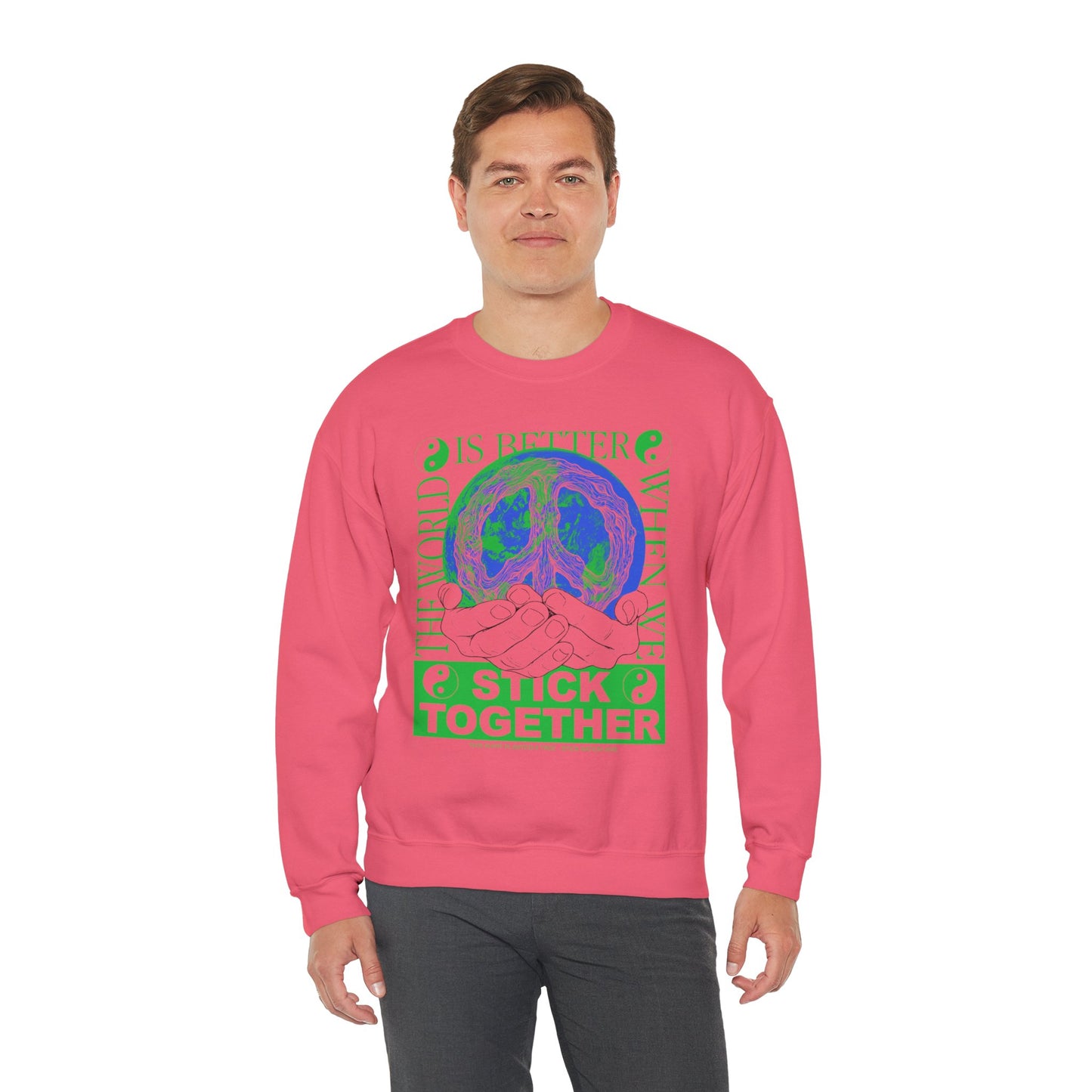 Stick Together for Earth - Unisex Crewneck Sweatshirt