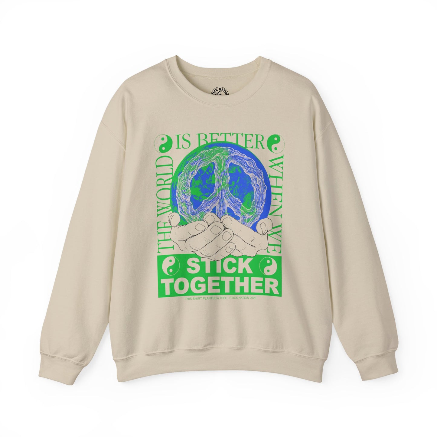 Stick Together for Earth - Unisex Crewneck Sweatshirt