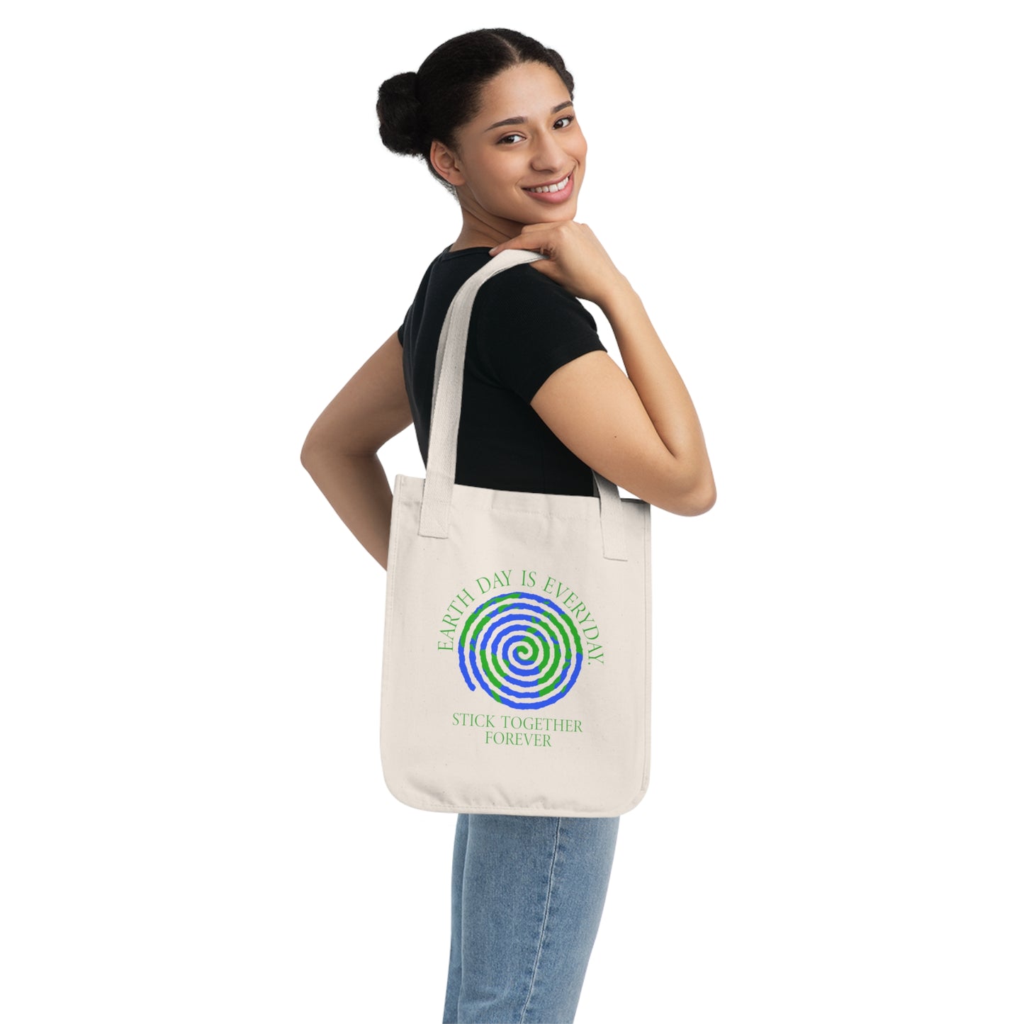 Spiral Earth Day- Organic Canvas Tote Bag