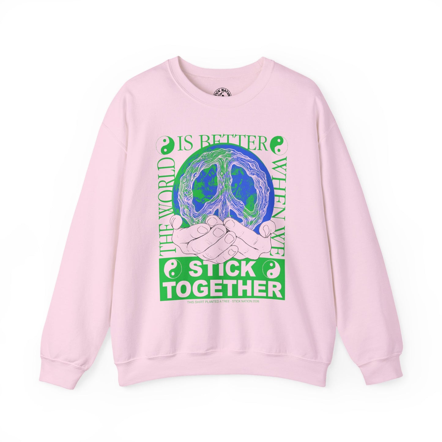 Stick Together for Earth - Unisex Crewneck Sweatshirt