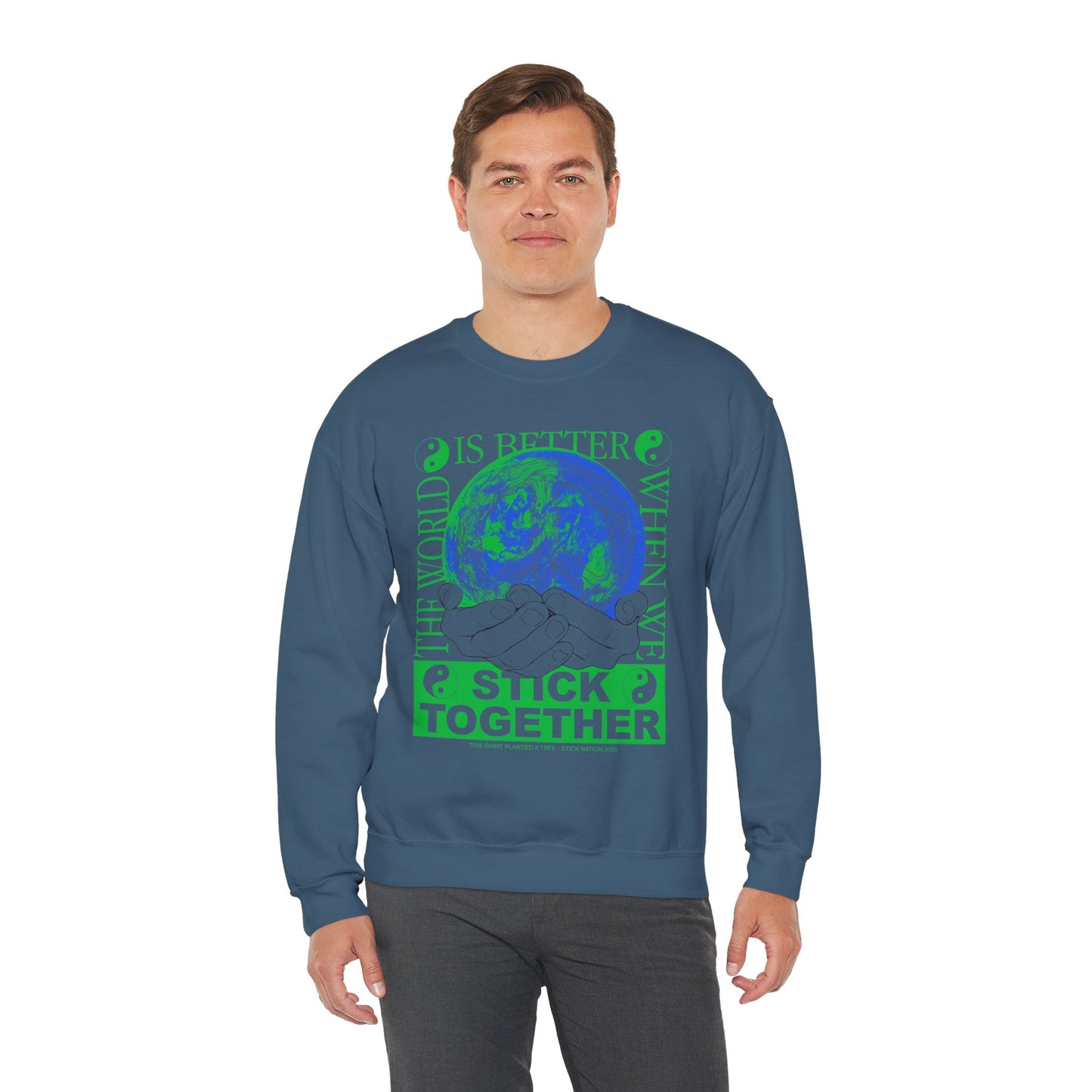 Stick Together for Earth - Unisex Crewneck Sweatshirt