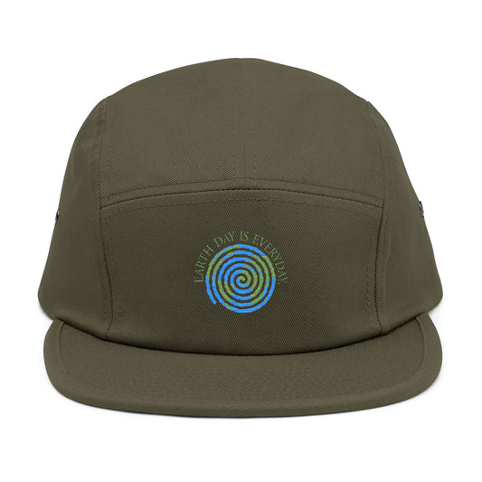 Eco-Friendly 5 Panel Cap - 'Earth Day is Everyday' Embroidered Hat