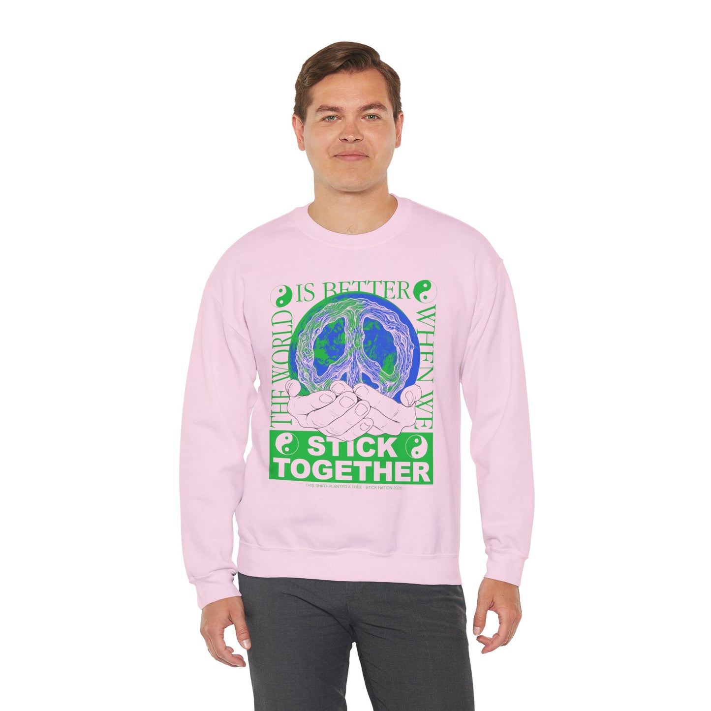 Stick Together for Earth - Unisex Crewneck Sweatshirt