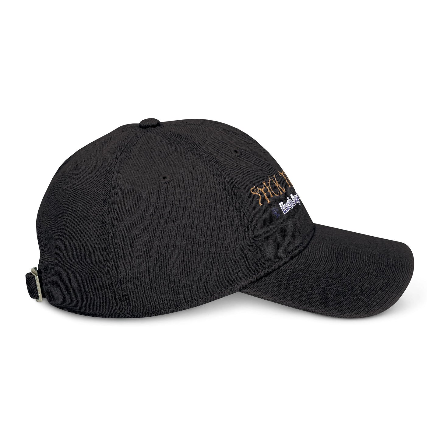 Stick Together Embroidered Denim Dad Hat