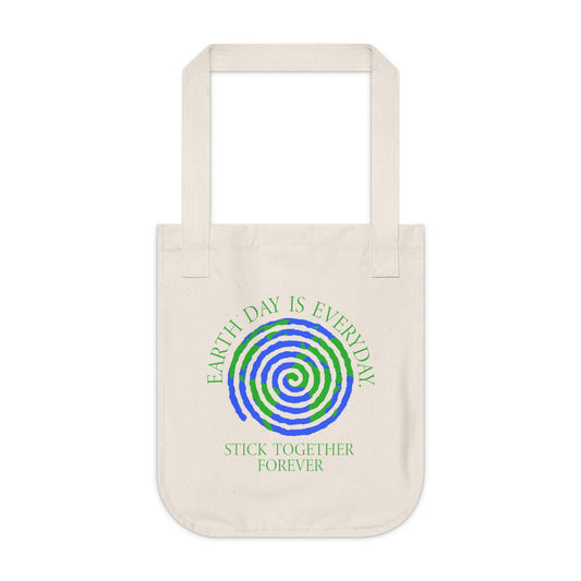 Spiral Earth Day- Organic Canvas Tote Bag